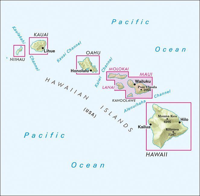 Immagine prodotto Mappa Hawaii : Maui, Molokai, Lanai 150000