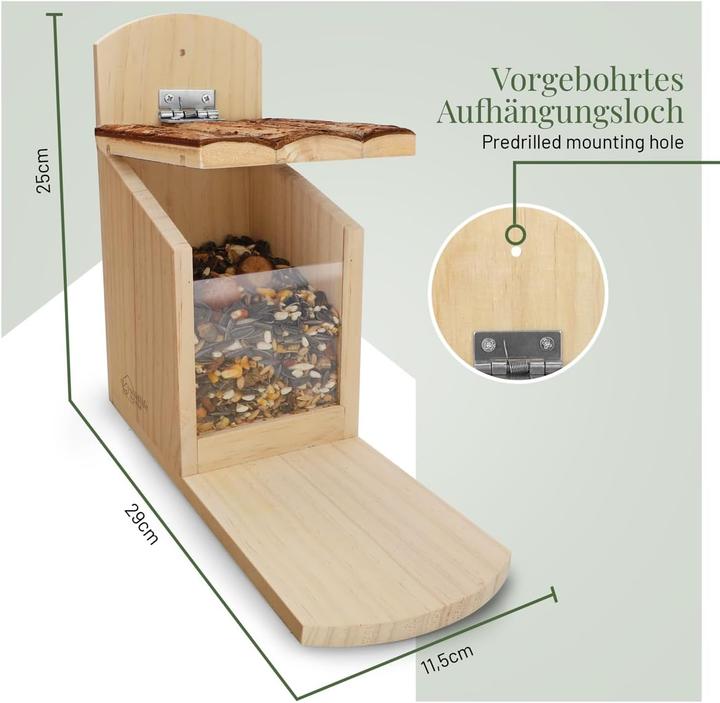 Produktbild Wildlife home Eichhörnchen Futterhaus mit Rindendach