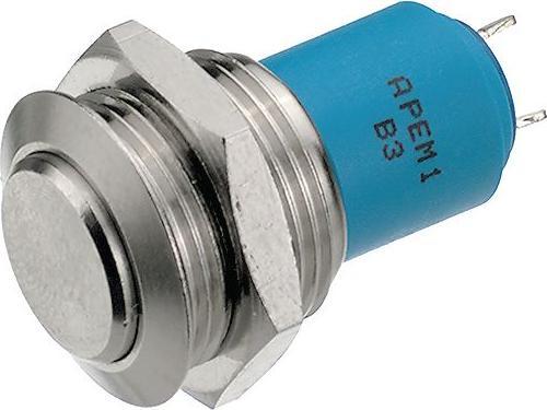 Actual product image APEM Pushbutton switch with solder lugs