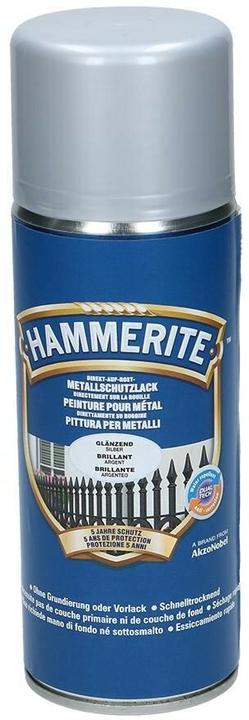 Hammerite Metal Protection Spray Glossy Silver Grey 400 ml (400 ml, Silver grey)