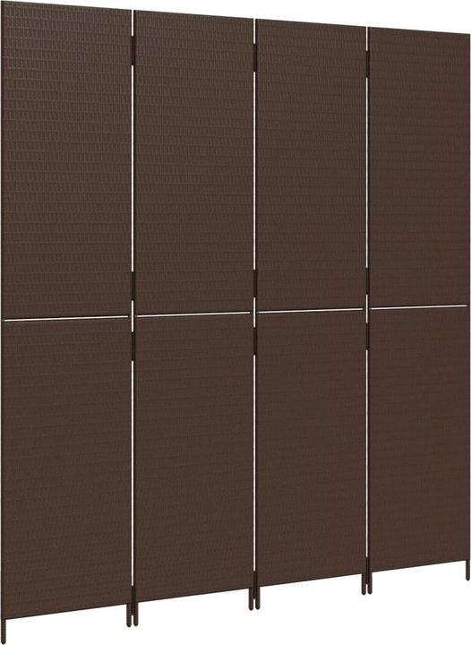 Image du produit VidaXL Paravent 3 pcs. marron Poly Rattan,Couleur : marron,Matériau : Poly