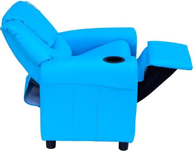 Produktbild Swisshandel24 Kindersessel, Minisessel, Kindersofa für 3-6 Jahre alt, Liegefunktion, Eingebauten Becherhalter, Bla (Kindersessel)