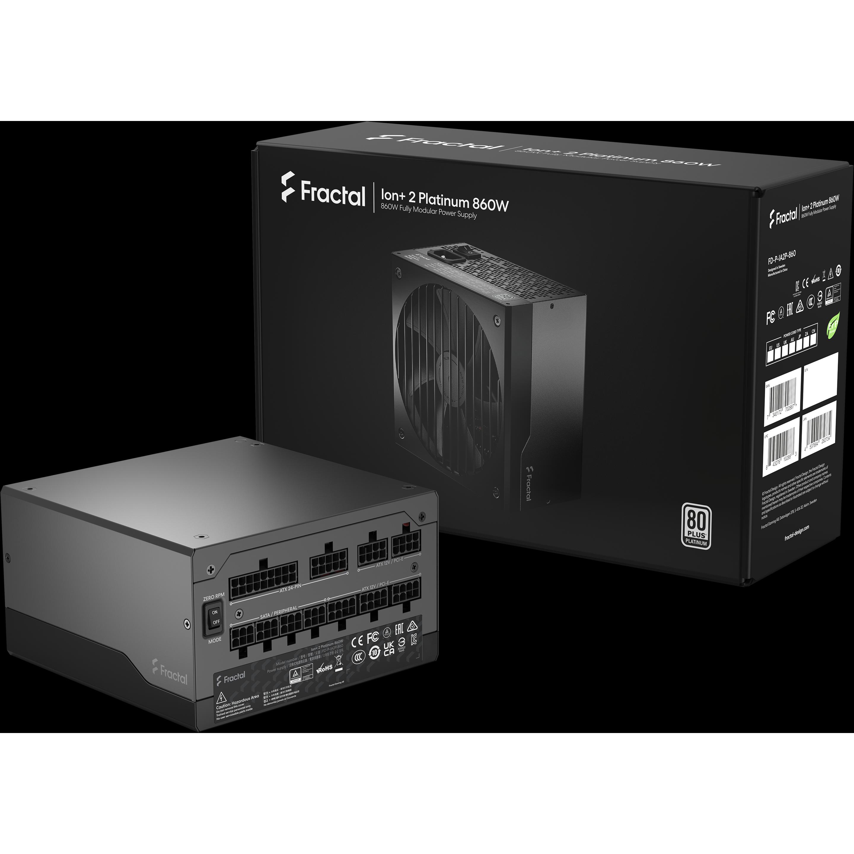 Thumbnail - Fractal Ion+ 2 (860 W), PC Netzteil, Schwarz