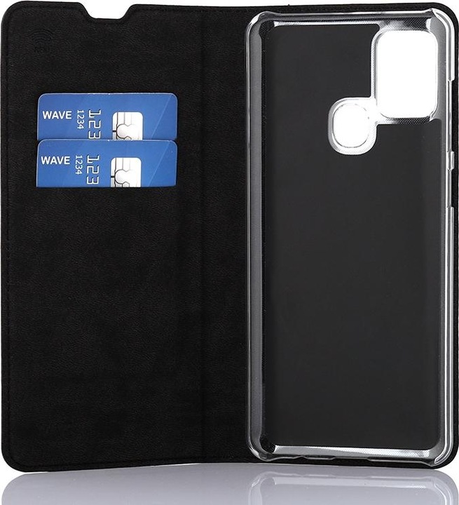Produktbild Wave BookCase -suojakotelo, Samsung Galaxy A21s, musta (Samsung Galaxy A21s)