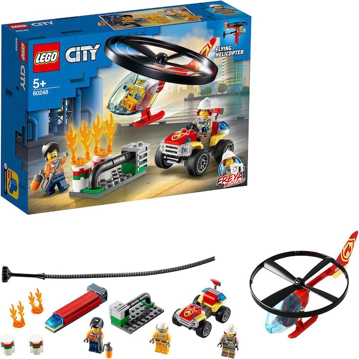 Produktbild LEGO Einsatz mit dem Feuerwehrhubschrauber (60248, LEGO City)
