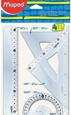 Produktbild Maped Geometrie-Set Medium Start 242, 4-teilig, transparent (210 mm)