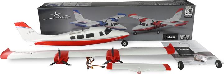 Produktbild Amewi AMXPlanes P68 Hochdecker rot zweimotorig (Motorflugzeug)