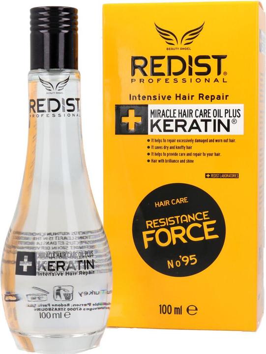 Image du produit Redist Hair Oil Keratin 100ml pour le traitement anti-frisottis des cheveux secs, cassants et abîmés (100 ml)