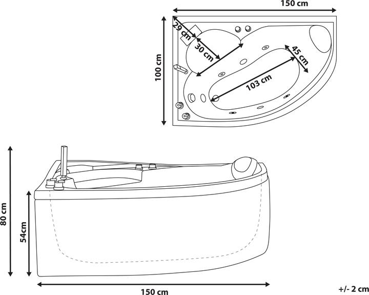 Produktbild Beliani Neiva (300 l, 150 cm, 100 cm)