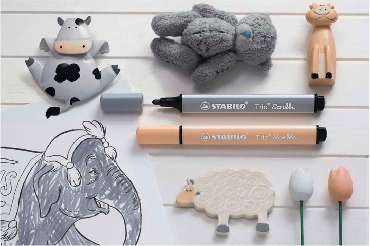 Produktbild STABILO Trio Scribbi Gefederter Dreikant-Filzstift (Gelb, 1 x)