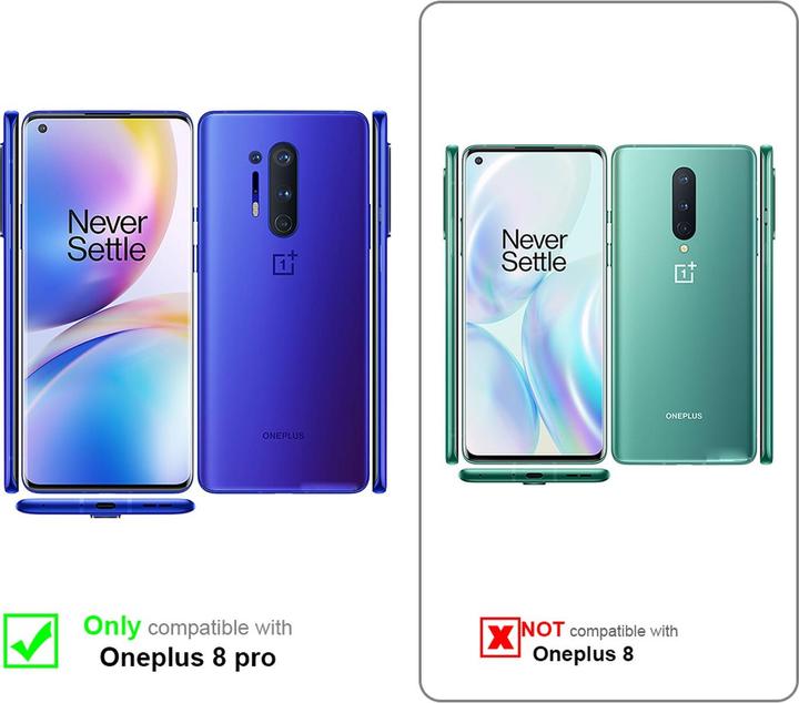 Actual product image Cadorabo Book Jeans Optics Cover (OnePlus 8 Pro)