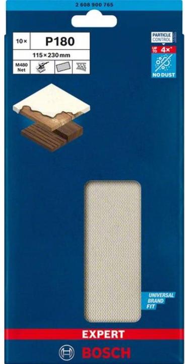 Produktbild Bosch Professional Zubehör EXPERT M480 Schleifnetz für Schwingschleifer, 115 x 230 mm, G 180, 10-tlg. (P180)