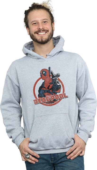 Actual product image Mens Deadpool Gun Finger Hoodie (XL)