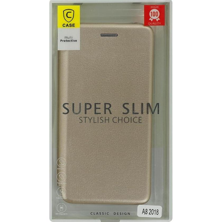 Thumbnail - BlackBerry Samsung Flip Cover A8 2018 gold (Samsung Galaxy A8 (2018)), Smartphone Hülle, Gold