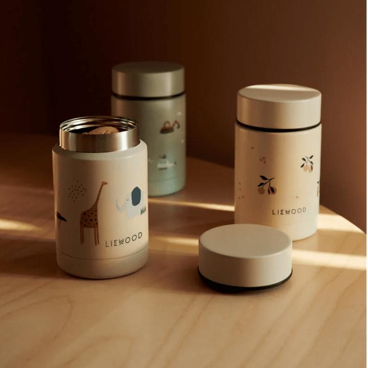 Actual product image Liewood Thermo Snackbox Nadja Edelstahl Safari Sandy Mix