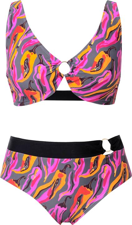 Image du produit Ulla Popken Bikini imprimé piments, bonnets souples, matières recyclées (50)