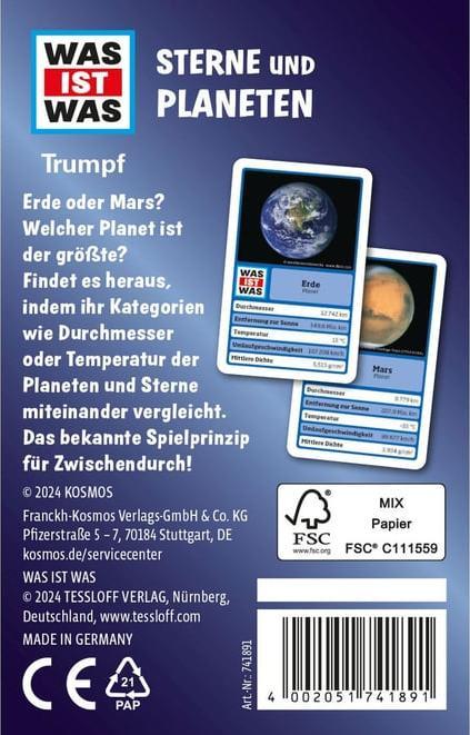 Actual product image Kosmos WAS IST WAS Trumpf: Stars and planets (German, 2 - 5 Players)