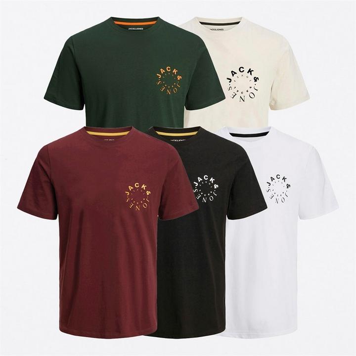 Immagine prodotto Jack & Jones Warrior L Maglietta Uomo Misura Confezione 5 (S)