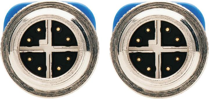 Image du produit Eaton M12 X-Code Cat6a 10G F/UTP CMR-LP Shielded Ethernet Cable M/M IP68 PoE Blue 5m 16.4 (U/FTP, CAT6a, 5 m)