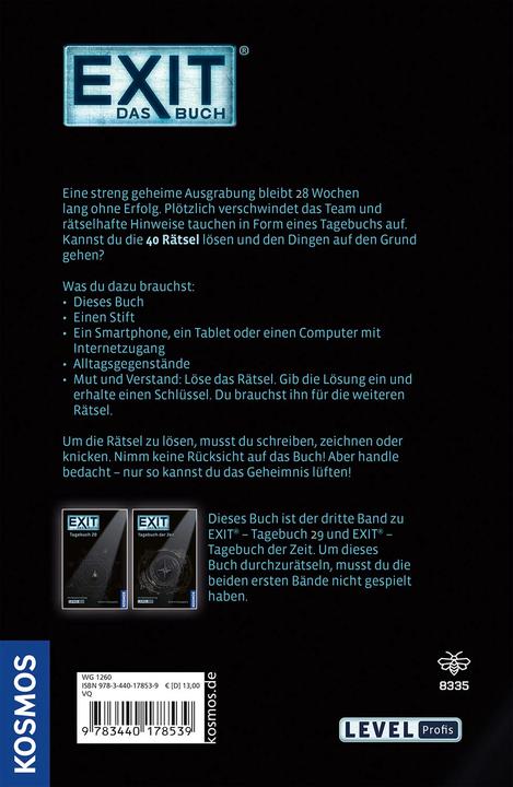 Produktbild Kosmos EXIT® - Das Buch. Tagebuch der Ewigkeit (Deutsch, 1 - 4 Spieler)