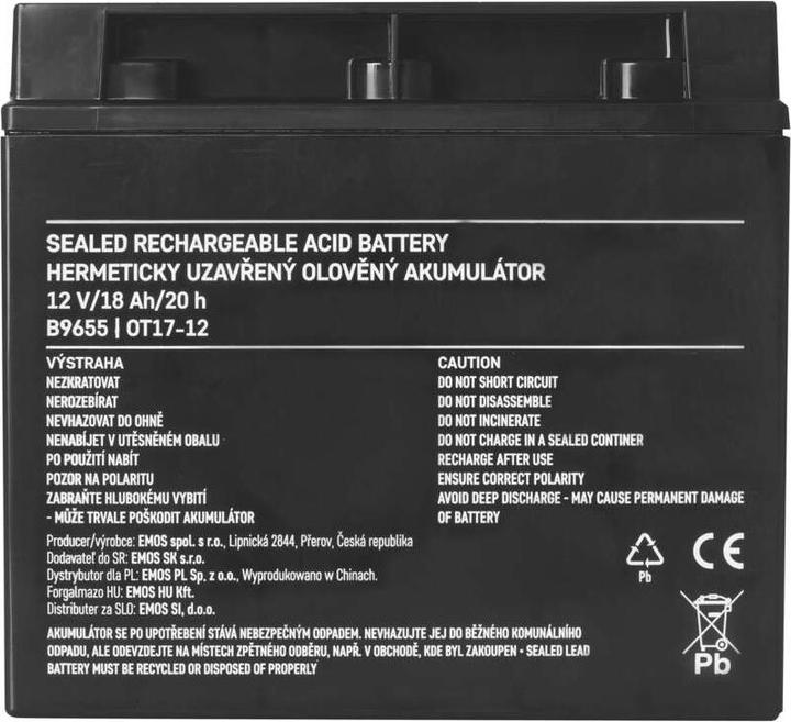 Actual product image Emos SLA battery 12V 18Ah (12 V, 18 Ah)