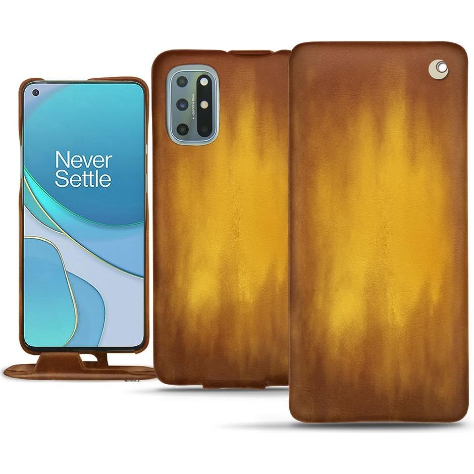 Noreve Lederschutzhülle vertikal (OnePlus 8T), Smartphone Hülle, Gold