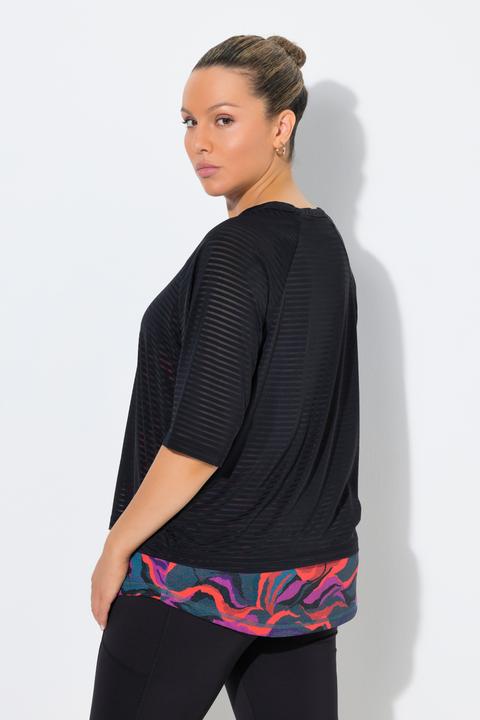 Actual product image Ulla Popken Quick-Drying Neon Camo Tee (54)