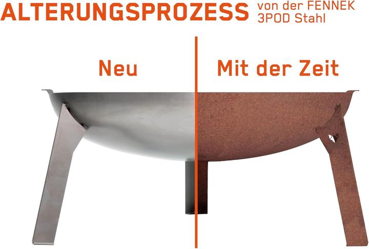 Immagine prodotto Fennek Grill Feuerschale 3 Pod, 65 cm (65 cm)