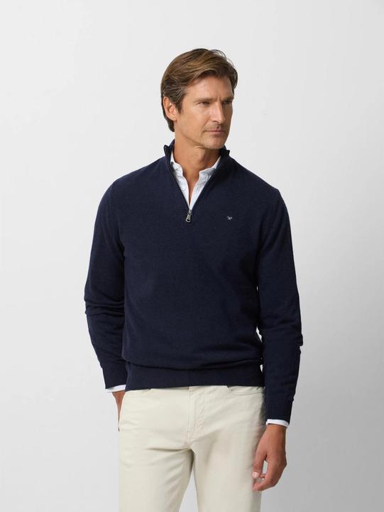 Image du produit Silbon Pull col montant 1/4 zip en laine mélangée (L)