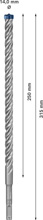 Image du produit Bosch Professional Zubehör Forets marteau Expert SDS plus-7X, 14 x 250 x 315 mm (14 millimètres)