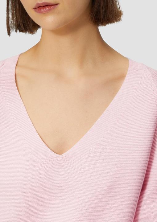 Produktbild S.Oliver Strickpullover Gerippter Strickpullover aus Baumwollmix mit V-Ausschnitt (34)