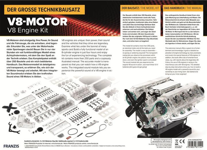 Produktbild Franzis V8-Motor Engine Kit