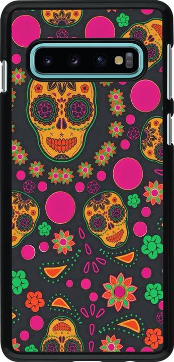 Produktbild PhoneLook Hülle Halloween 22 colorful mexican skulls (Samsung Galaxy S10)