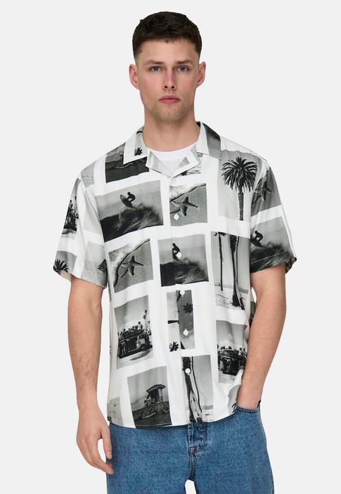 Image du produit Only & Sons Onsnano Reg Cotton Viscose Ss Aop Shirt (XS)