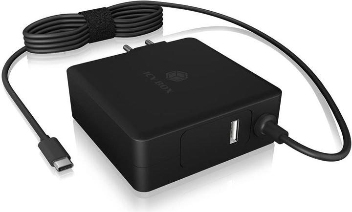 Produktbild Icy Box IB-PS101-PD Universal Notebook Netzteil USB-C 90W 1,8m Kabel (90 W)