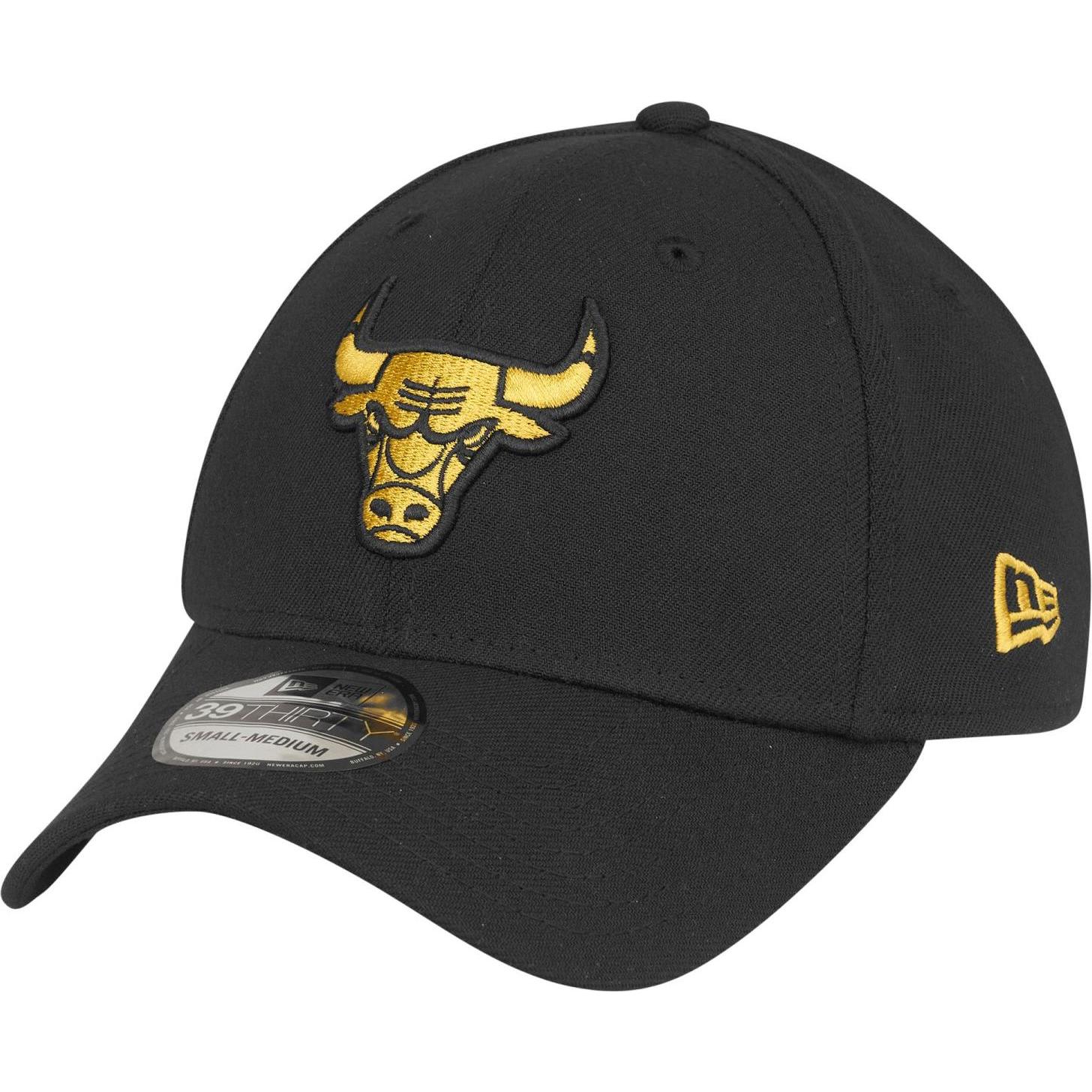 New Era, Herren, Cap, 39Thirty Stretch Cap - Chicago Bulls schwarz - L/XL, Schwarz, (L)