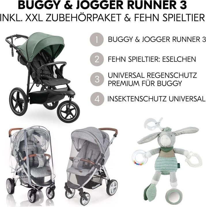Actual product image Hauck Buggys & Sportwagen Buggy & Jogger Runner 3 (mit grossen Luftreifen)