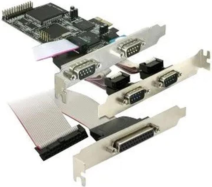 Produktbild Delock PCI Express Karte 4 x Seriell, 1x Parallel