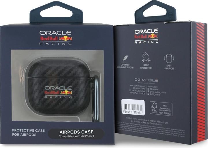 Produktbild Red Bull Case PU Carbon Logo for AirPods 4 (Ladecase Hülle)