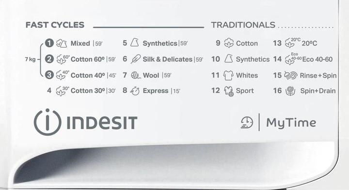 Produktbild Indesit Washing machine MTWA 71252 W EE, Front loading, E, Washing capacity 7 kg, 1200 RPM, Depth 54 (7 kg, Links)