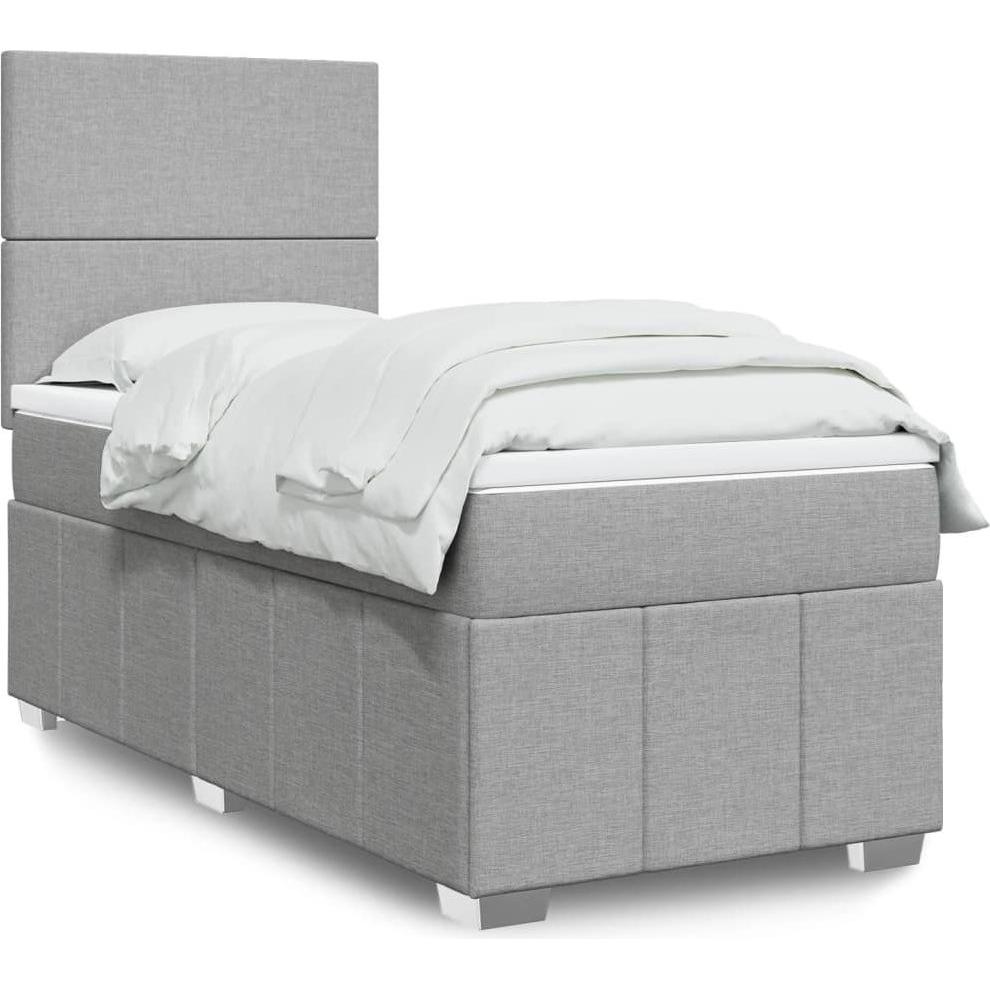 VidaXL, Bett, Bo x springbett mit Matratze 80 x 200 cm Stoff (80 x 200 cm)