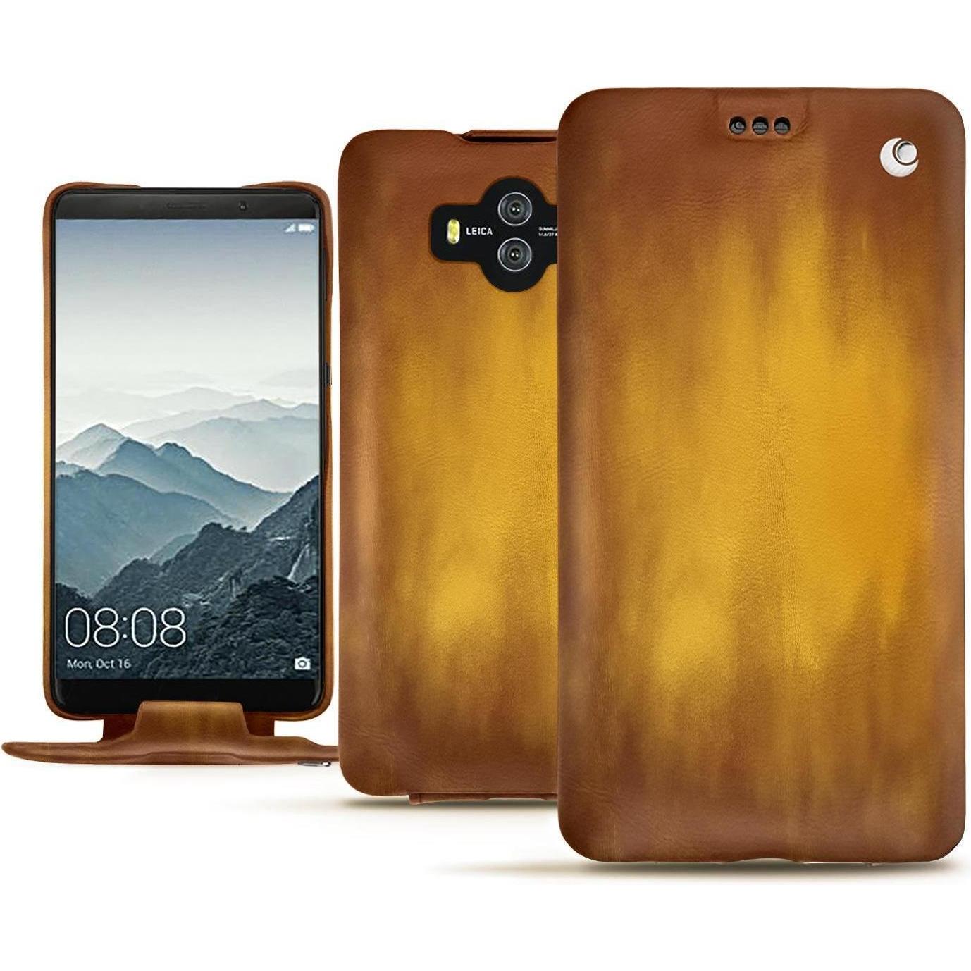 Noreve Lederschutzhülle vertikal (Huawei Mate 10), Smartphone Hülle, Gold