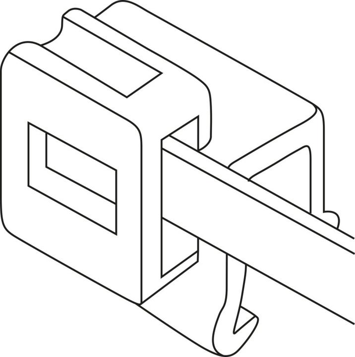 Actual product image HellermannTyton Fixing tie 200x46 heat resistant impact resistant (Plastic cable ties, 200 mm, 500 pcs.)