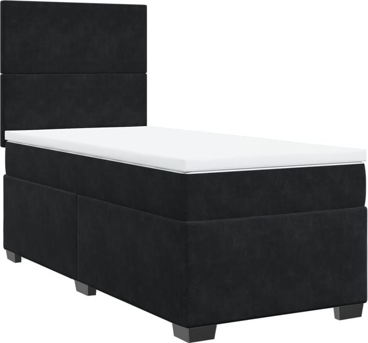Produktbild VidaXL Bo x springbett mit Matratze 200 x 200 cm Samt (200 x 200 cm)