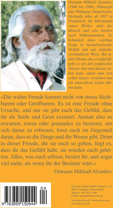 Produktbild Unerschöpfliche Quellen der Freude (Deutsch, Omraam Mikhael Aivanhov, 2008)