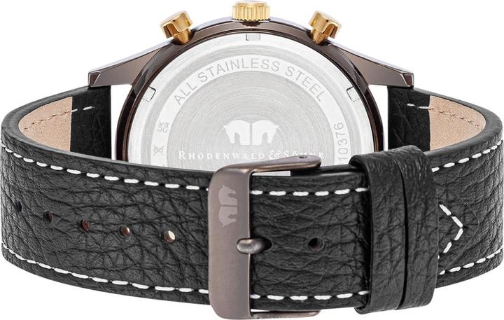 Produktbild Herren Chronograph Goodwill Echtleder Schwarz - 29870 (Chronograph, 43 mm)