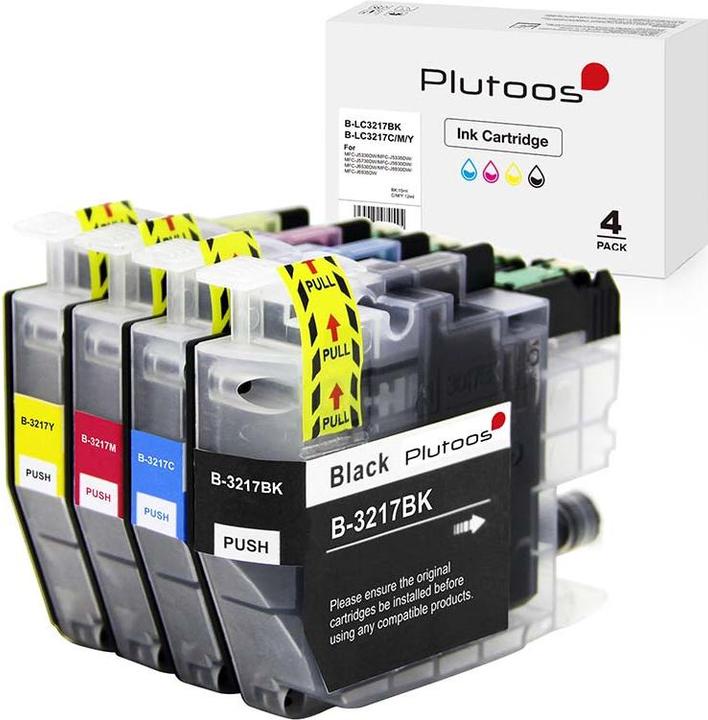 Produktbild Plutoos Brother LC-3217 Patronen XXL kompatibel, 4er Farbset (BK, C, M, Y)