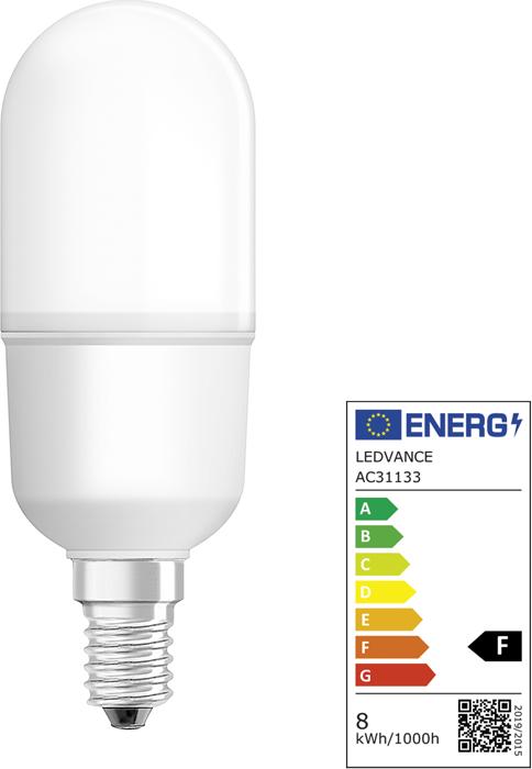 Energy Label Osram Star Stick (E14, 60 W, 806 lm, 1 x, F)