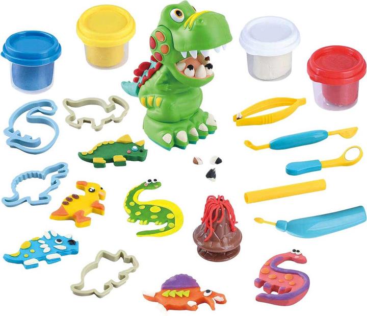Produktbild PlayGo Dino Zahnarzt Ton-Set - 4 Tontöpfe