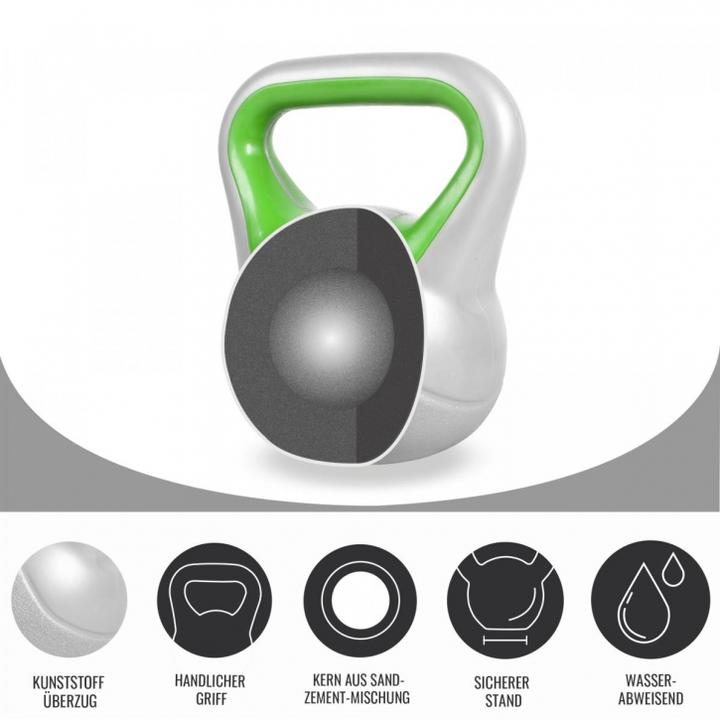 Produktbild Gorilla Sports Kettlebell Stylish (1 x 8 kg, 1 x 6 kg, 1 x 4 kg, 1 x 14 kg, 1 x 20 kg, 1 x 18 kg, 1 x 10 kg, 1 x 12 kg, 1 x 3 kg, 1 x 16 kg)